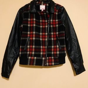 Leather/Plaid Jacket